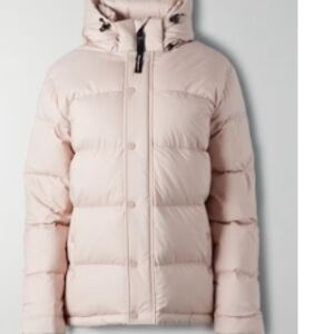 Light Pink Superpuff Jacket with Hood Aritzia